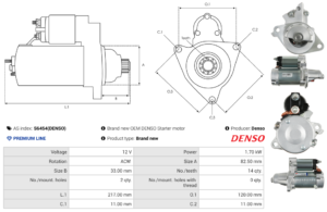 Démarreur S6454(DENSO)