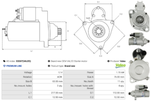 Démarreur S3267(VALEO)