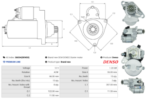 Démarreur S6034(DENSO)