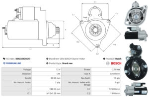 Démarreur S0922(BOSCH)