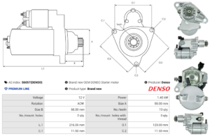 Démarreur S6057(DENSO)