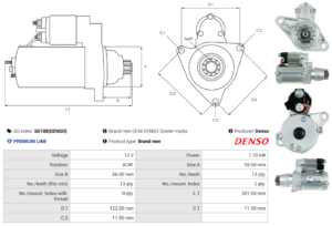 Démarreur S6108(DENSO)