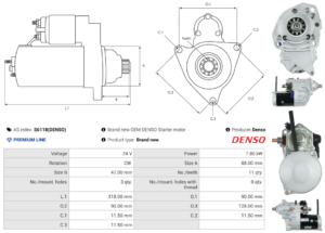 Démarreur S6118(DENSO)