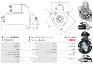 Démarreur S0214(BOSCH)
