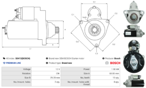 Démarreur S0413(BOSCH)