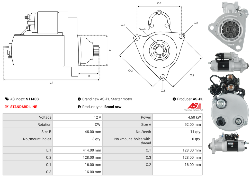 Démarreur S1140S au meilleur prix » AtelierD | Électricité ...