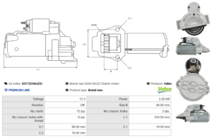 Démarreur S3172(VALEO)
