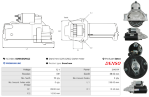 Démarreur S6465(DENSO)