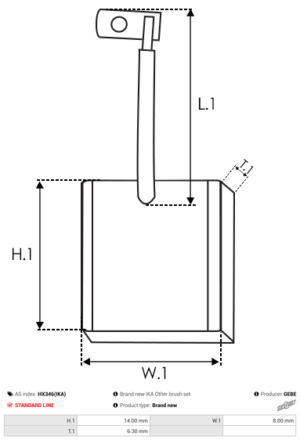Balai / Charbon alternateur HX346(IKA)