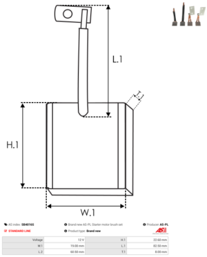 Jeu de balais démarreur SB4016S