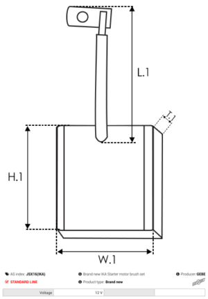 Jeu de balais démarreur JSX16(IKA)