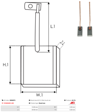 Balai / Charbon alternateur OB9087S