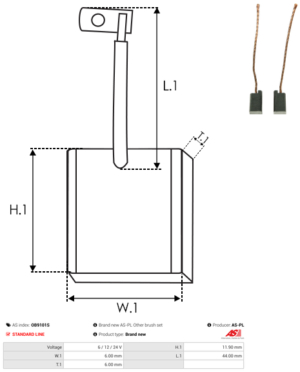 Balai / Charbon alternateur OB9101S