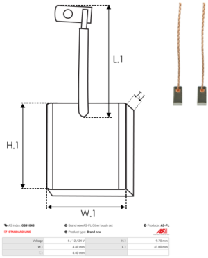 Balai / Charbon alternateur OB9104S