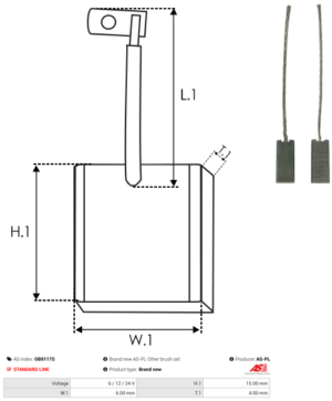 Balai / Charbon alternateur OB9117S