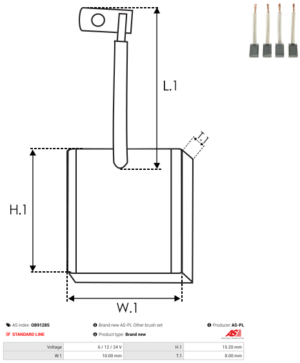 Balai / Charbon alternateur OB9128S