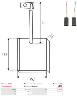 Balai / Charbon alternateur OB9032
