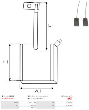 Balai / Charbon alternateur OB9036