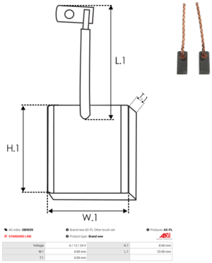 Balai / Charbon alternateur OB9039