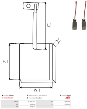 Balai / Charbon alternateur OB9042