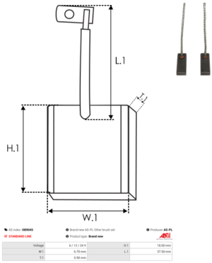 Balai / Charbon alternateur OB9045