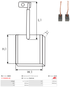 Balai / Charbon alternateur OB9051