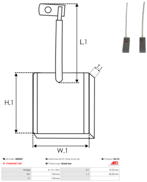 Balai / Charbon alternateur OB9057