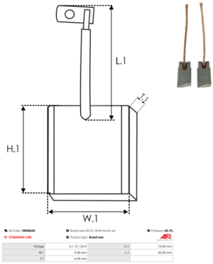 Balai / Charbon alternateur OB9064S