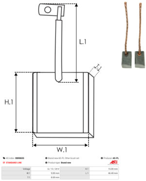 Balai / Charbon alternateur OB9065S