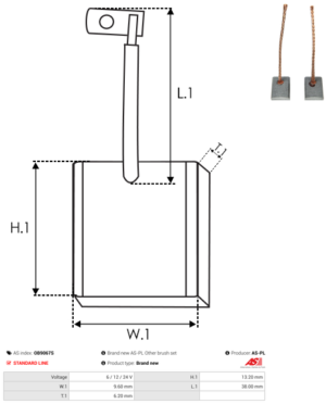 Balai / Charbon alternateur OB9067S