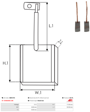 Balai / Charbon alternateur OB9137S