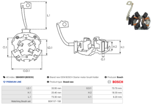 Porte balais démarreur SBH0091(BOSCH)