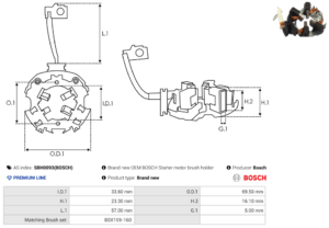Porte balais démarreur SBH0093(BOSCH)