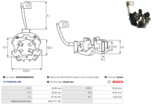 Porte balais démarreur SBH0094(BOSCH)