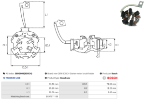 Porte balais démarreur SBH0009(BOSCH)