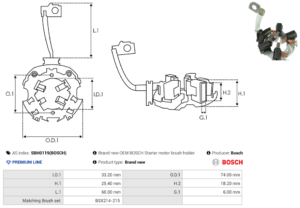 Porte balais démarreur SBH0119(BOSCH)