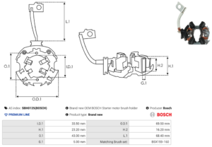 Porte balais démarreur SBH0125(BOSCH)