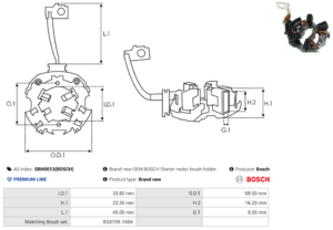 Porte balais démarreur SBH0013(BOSCH)
