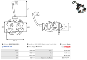 Porte balais démarreur SBH0130(BOSCH)