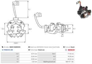 Porte balais démarreur SBH0132(BOSCH)