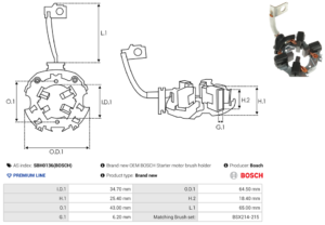 Porte balais démarreur SBH0136(BOSCH)