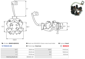 Porte balais démarreur SBH0014(BOSCH)