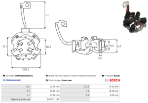 Porte balais démarreur SBH0025(BOSCH)