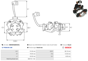 Porte balais démarreur SBH0029(BOSCH)