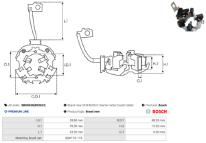 Porte balais démarreur SBH0030(BOSCH)