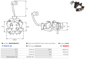 Porte balais démarreur SBH0033(BOSCH)