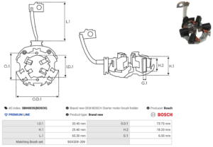 Porte balais démarreur SBH0035(BOSCH)