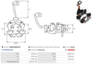 Porte balais démarreur SBH0036(BOSCH)
