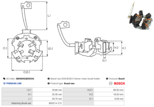 Porte balais démarreur SBH0042(BOSCH)