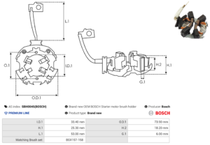 Porte balais démarreur SBH0045(BOSCH)